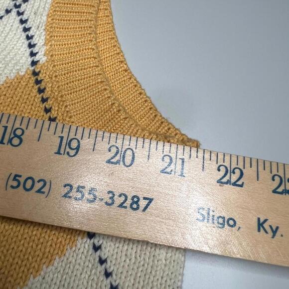 Woods & Gray Sweater Vest Men’s L Tartan Plaid VTG 90s Tennis V-Neck Golf Preppy - Picture 6 of 9